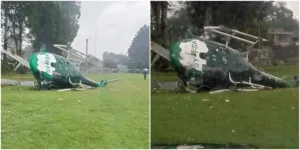 Take-Off Turns Dramatic as Helicopter Crashes at Kericho Golf Club with Five Occupants on Board